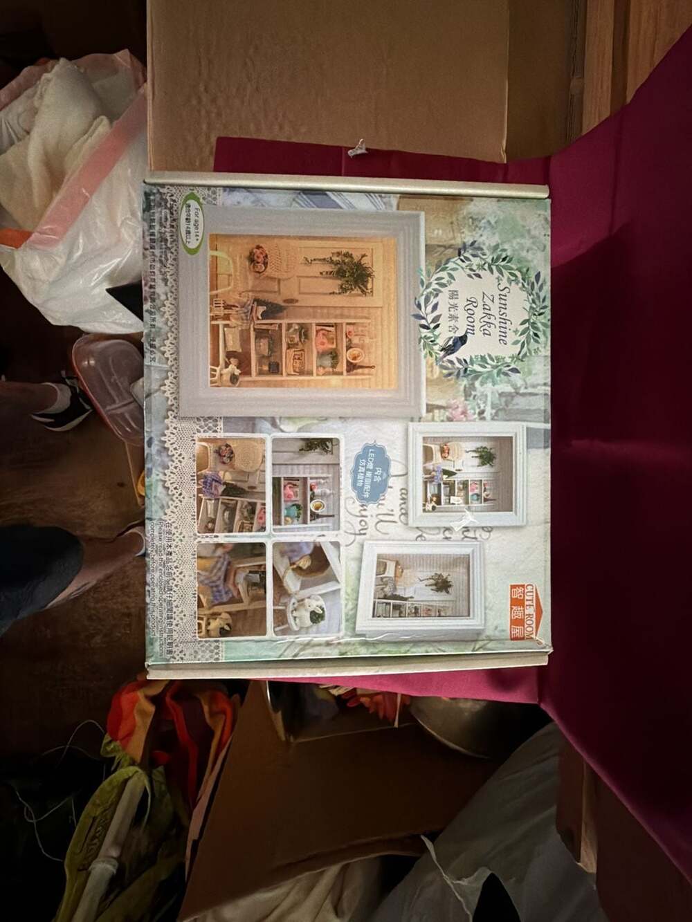 Cute Room Sunshine Zakka Room DIY Miniature Frame Model Kit W-005